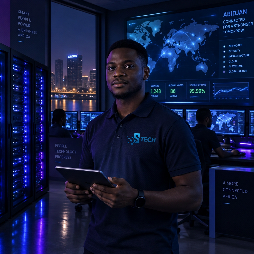 Technicien STECH dans notre salle de contrôle